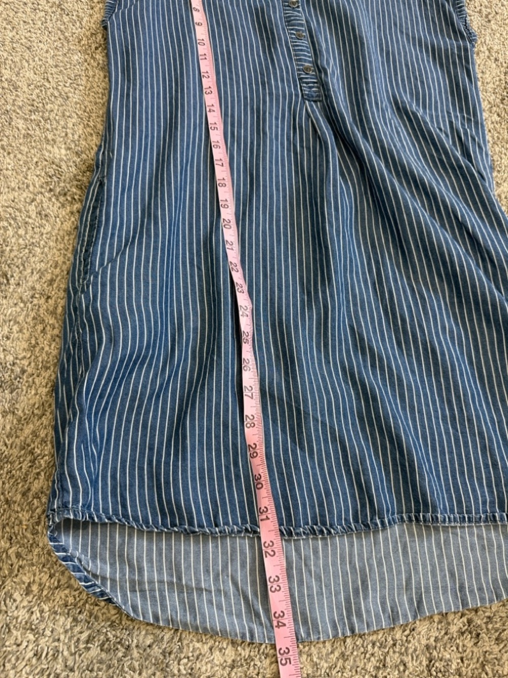 Madewell Blue Striped Shirt Dress with pockets , small - Picture 7 of 8
